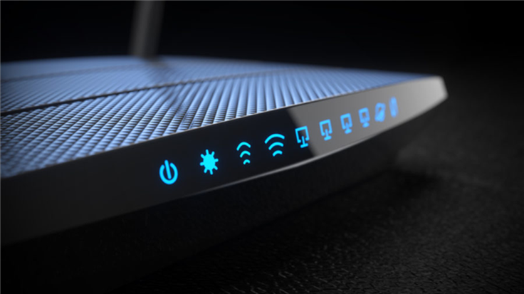 front panel of a router