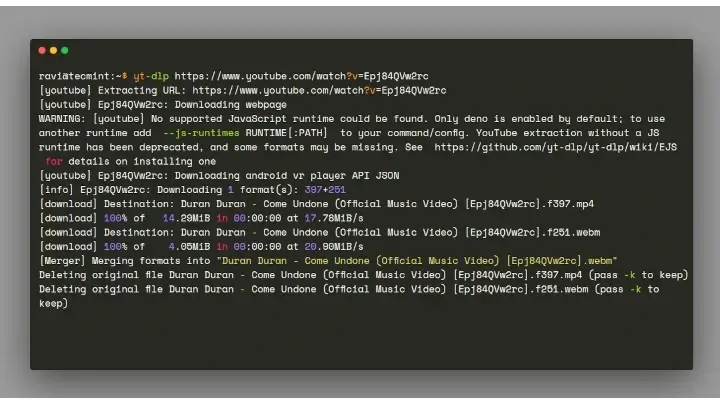 dlp - Baixe vídeos e áudio do YouTube no Linux
