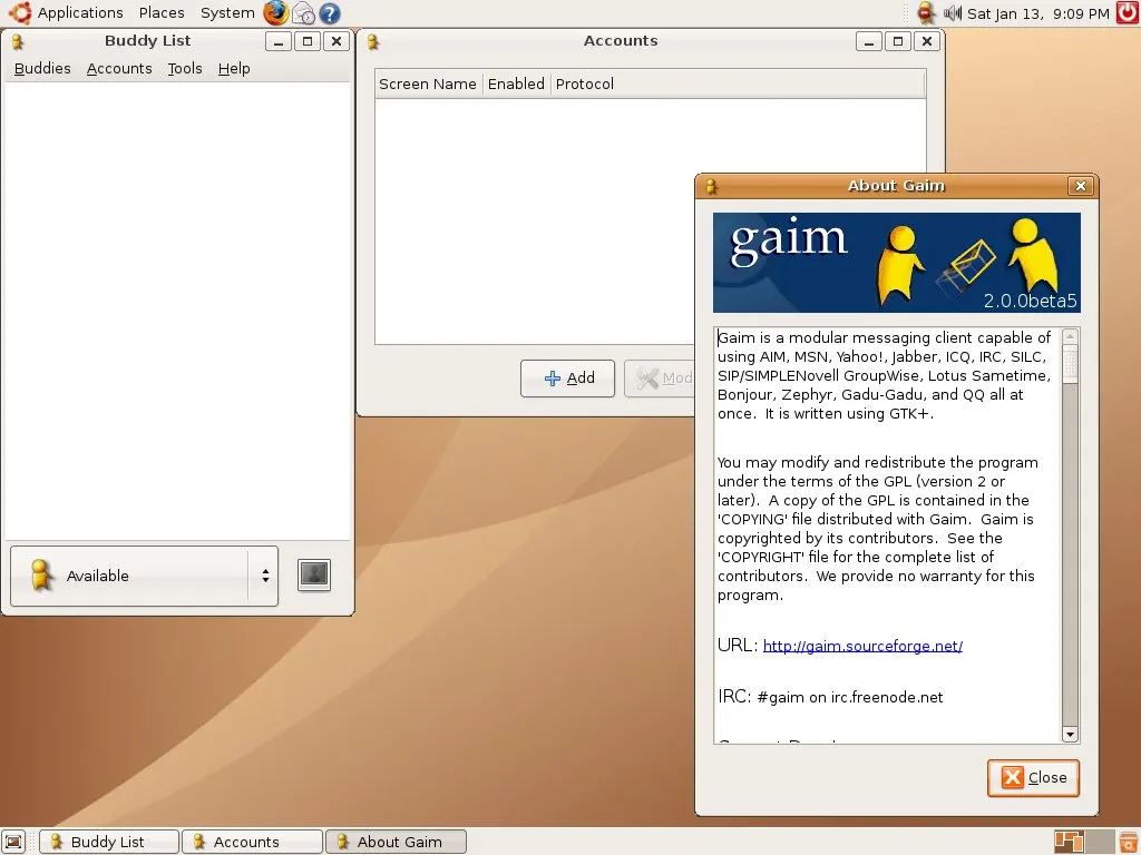 Gaim on Ubuntu